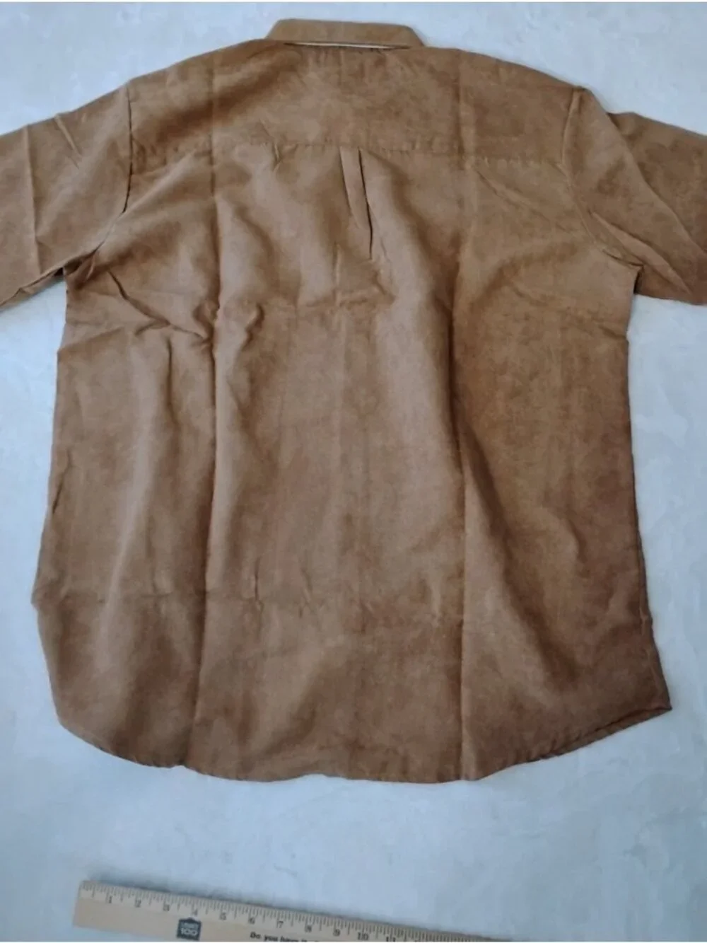 New Vintage Stone Creek Mens Button-Down Shirt Faux Suede Cowboy Size L Pocket